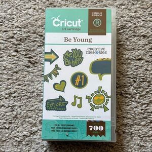 Cricut Be Young Art Cartridge with Green and Yellow Designs